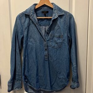 J. Crew Indigo Denim Pullover Shirt